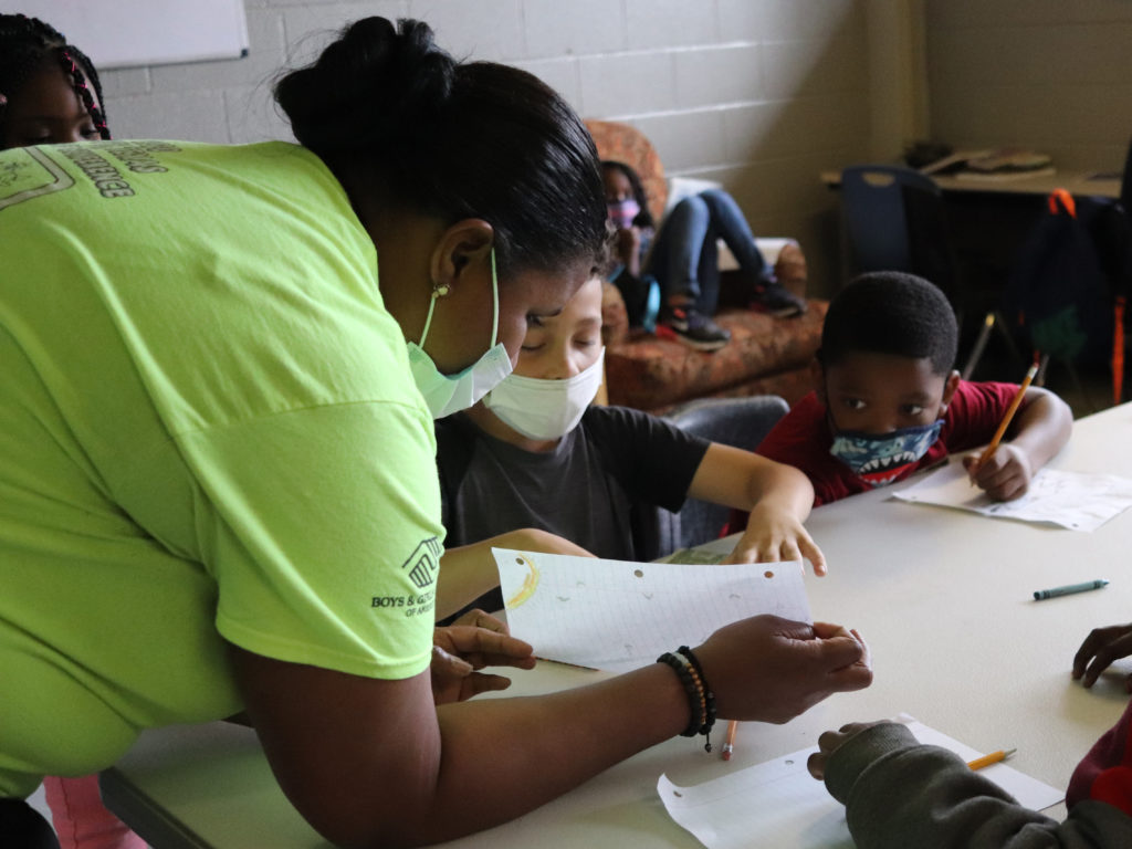 Children at the Boys & Girls Club of Paris